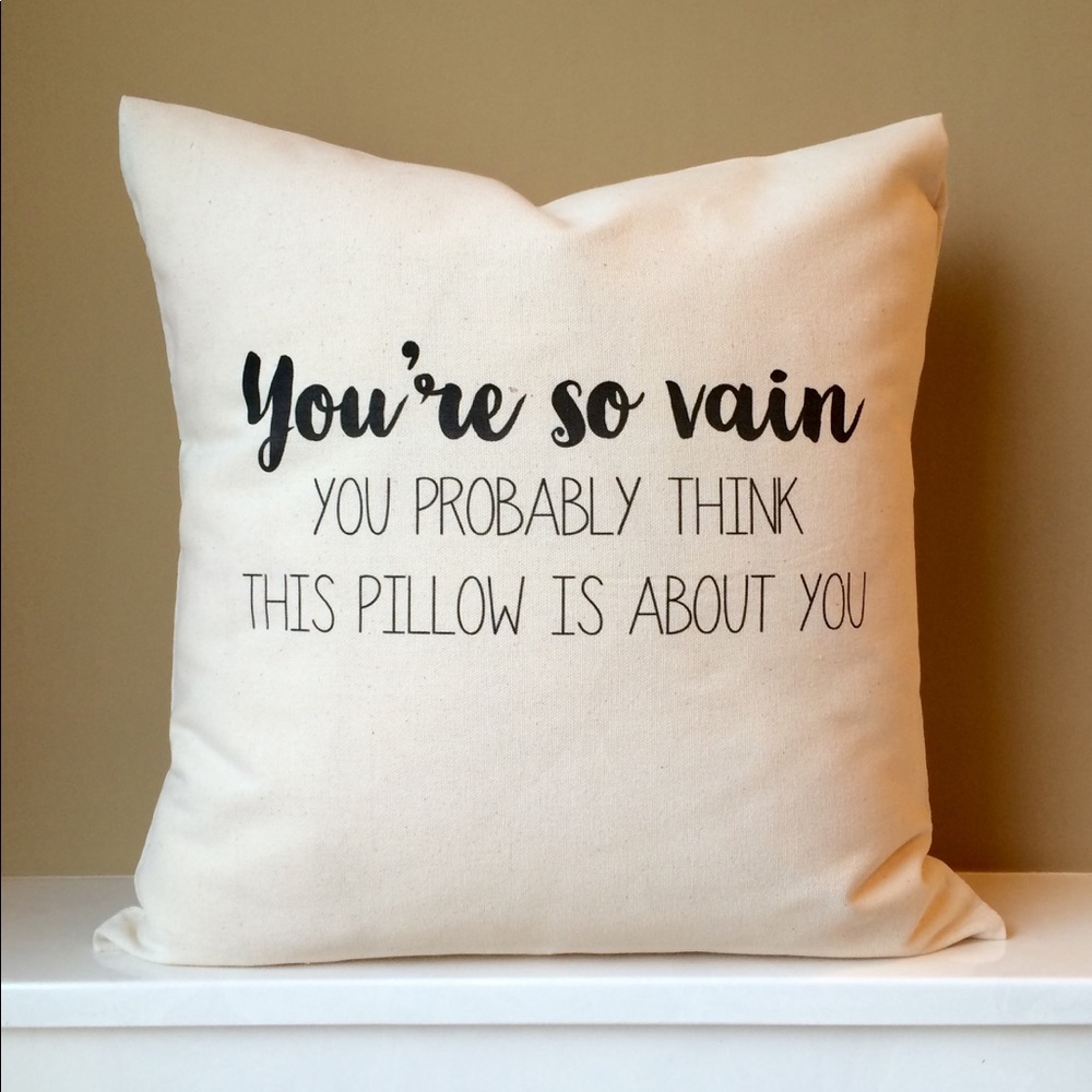 *NEW* Handmade Song “You’re So Vain” Pillow Cover